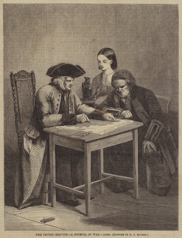 The United Service, ett krigsråd av Henry Parsons Riviere