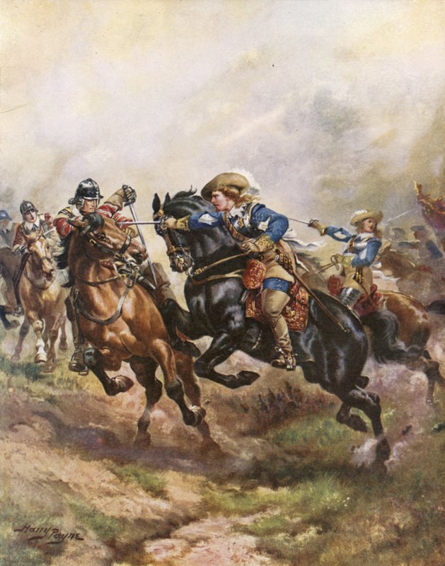 Prins Ruperts kavallerianfall vid Edgehill, 1642 av Henry Payne