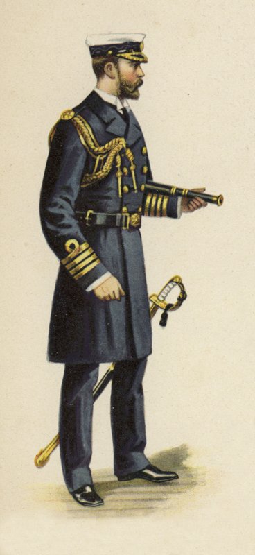 Hertigen av Cornwall och York under sin sjötjänstgöring, 1892 (kromolit) av Henry Payne