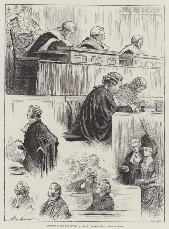 Skisser från domstolarna, en dag i Lord Chief Justice