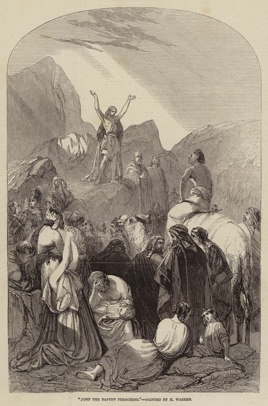 Johannes Döparen predikar av Henry Warren