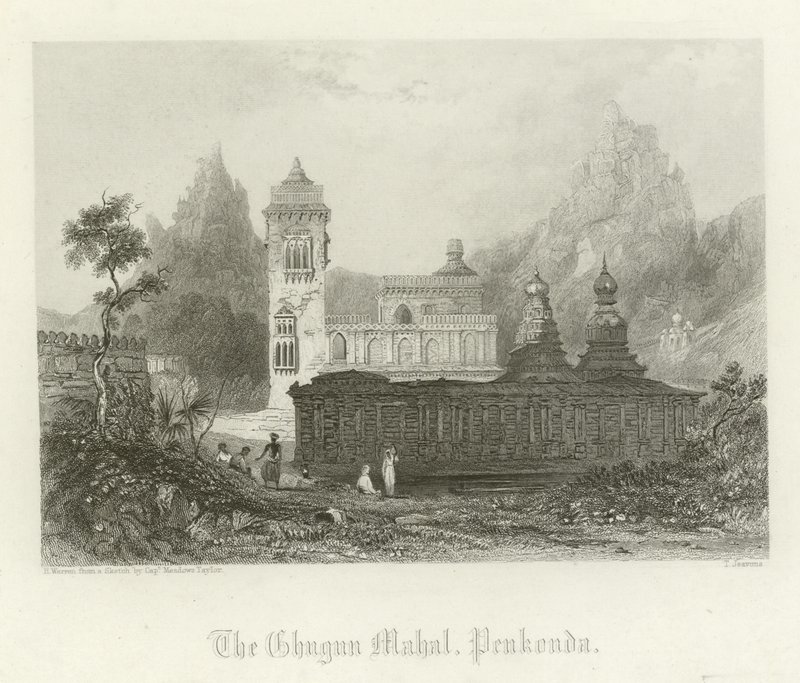 Ghugun Mahal, Penukonda, Indien av Henry Warren