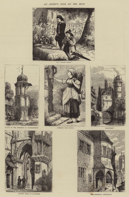 En artistturné på huvudgatan av Henry William Brewer