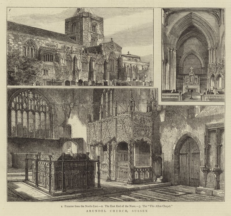 Arundel Church, Sussex av Henry William Brewer