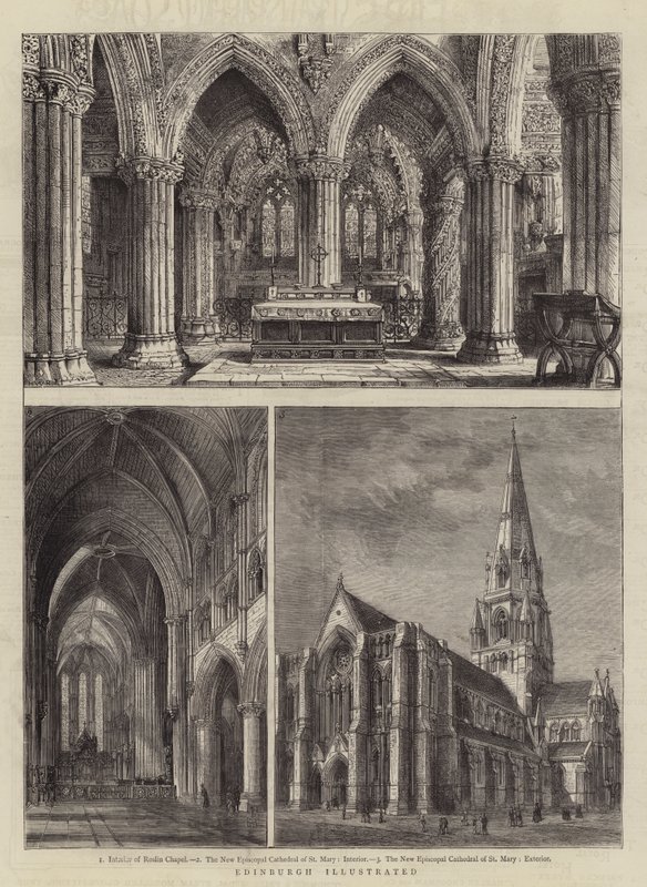 Edinburgh illustrerad av Henry William Brewer