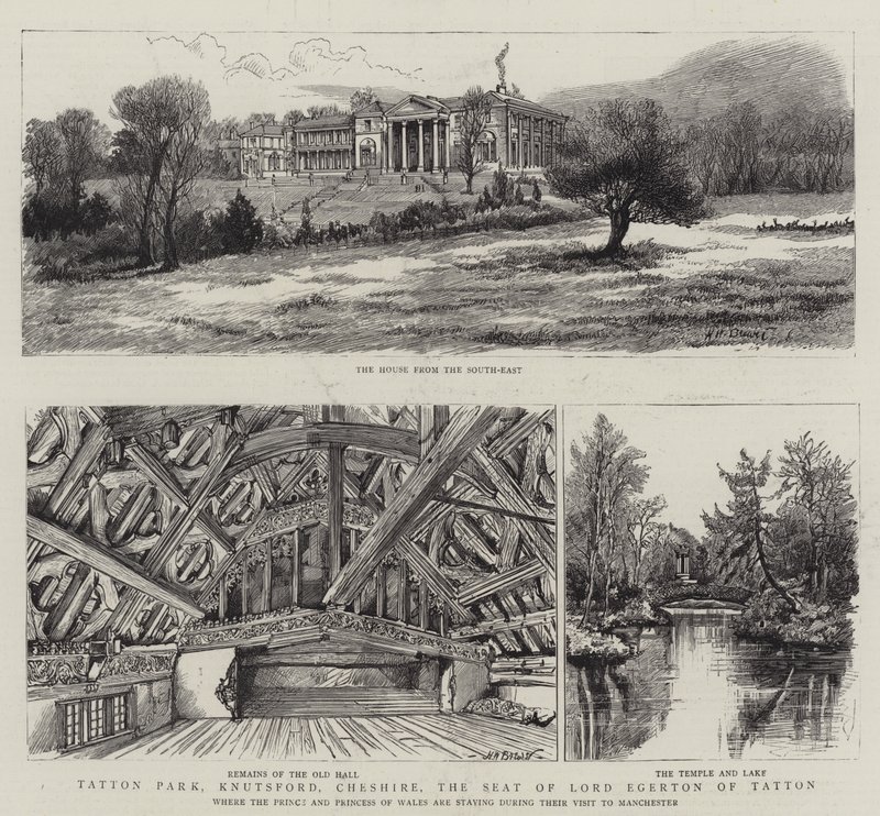 Tatton Park, Knutsford, Cheshire, säte för Lord Egerton of Tatton. av Henry William Brewer
