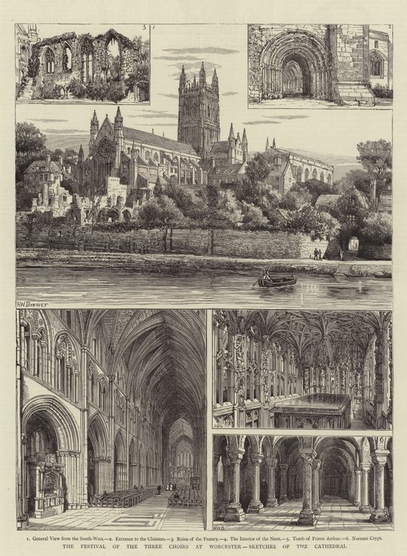 De tre körernas festival i Worcester, Sketches of the Cathedral av Henry William Brewer