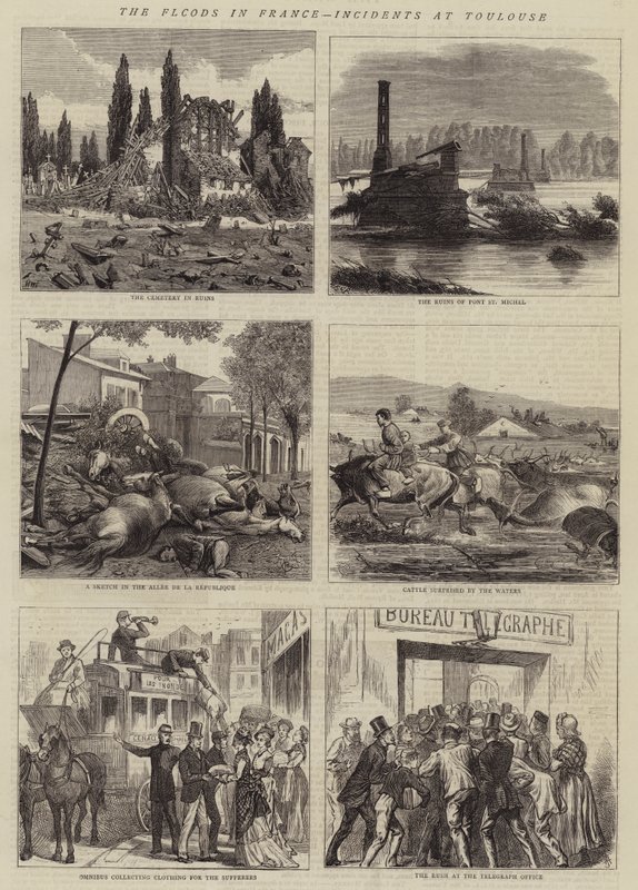 Översvämningarna i Frankrike, incidenter i Toulouse av Henry William Brewer