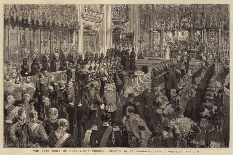 The Late Duke of Albany, begravningsgudstjänsten i St George