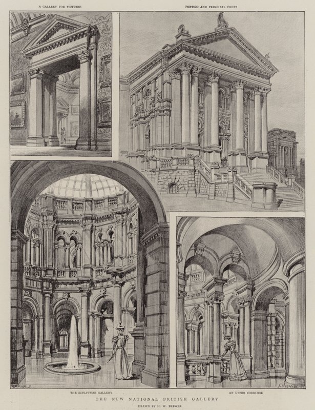 New National British Gallery av Henry William Brewer