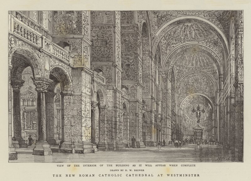 Den nya romersk-katolska katedralen i Westminster av Henry William Brewer
