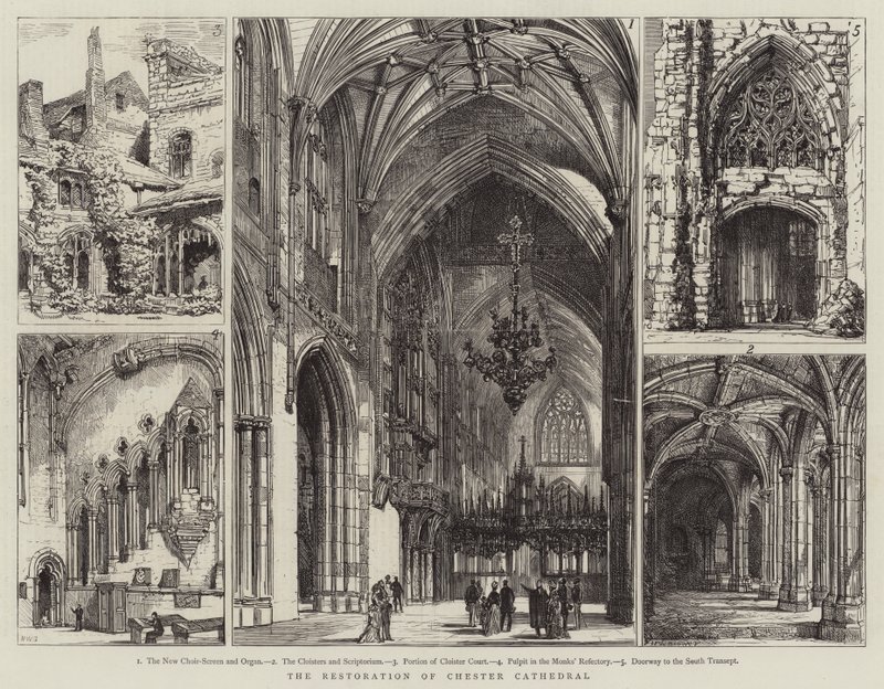 Restaureringen av Chester Cathedral av Henry William Brewer