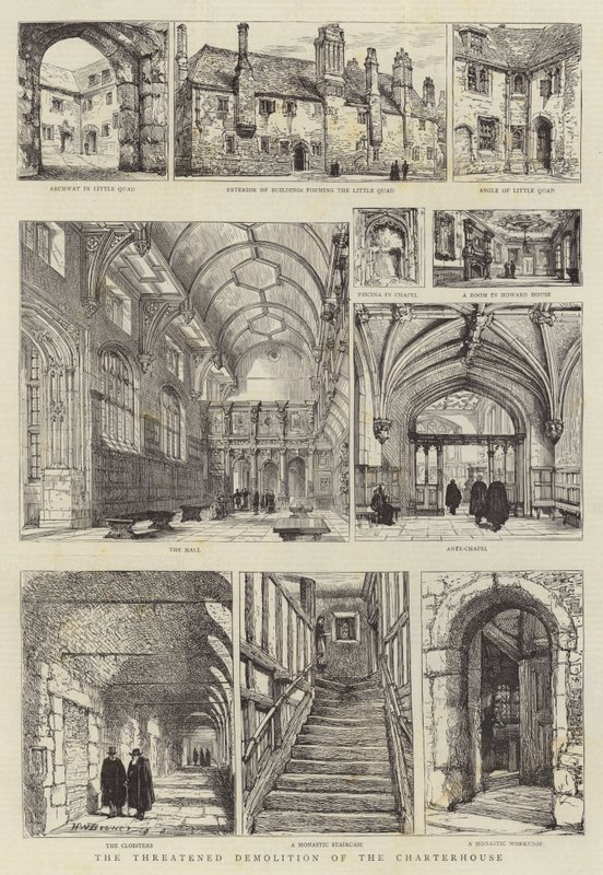 Den hotade rivningen av stadshuset av Henry William Brewer