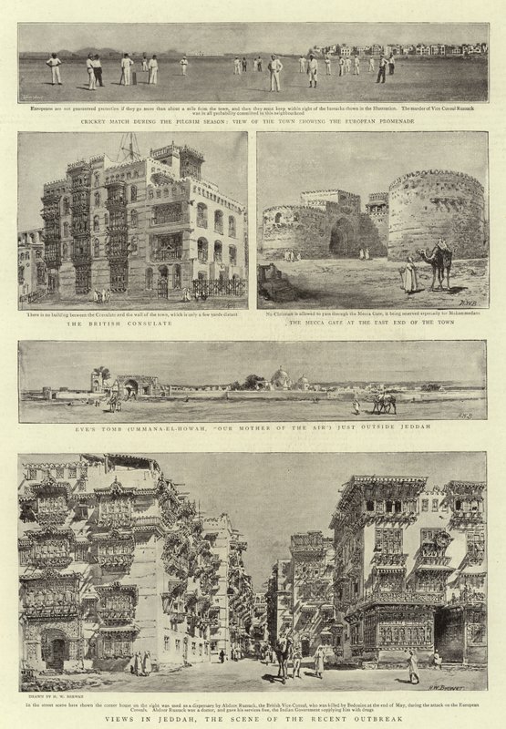 Utsikter i Jeddah, scenen för det senaste utbrottet av Henry William Brewer