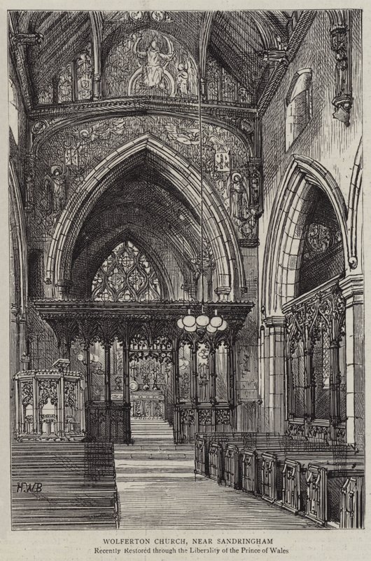 Wolferton Church, nära Sandringham av Henry William Brewer