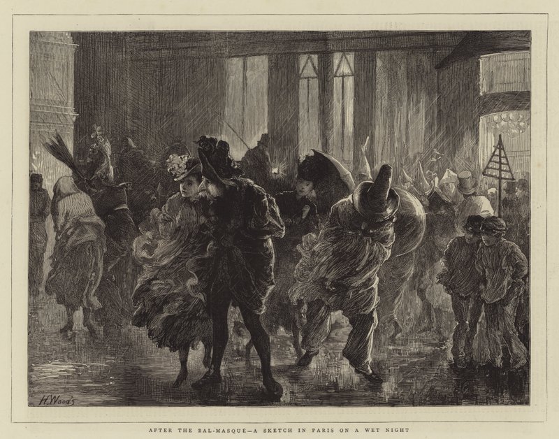 Efter Bal-masken, en sketch i Paris en våt natt av Henry Woods