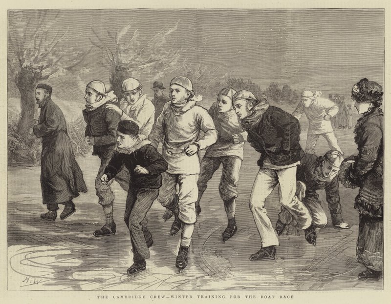 Cambridge Crew, vinterträning för båtkapplöpningen av Henry Woods