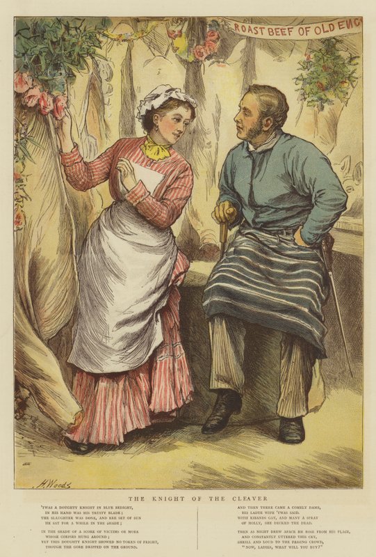 Riddaren med klyvaren (chromolitho) av Henry Woods