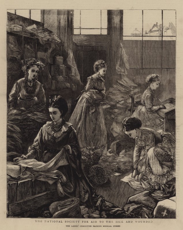 National Society for Aid to the Sick and Wounded (Nationell förening för hjälp till sjuka och sårade) av Henry Woods