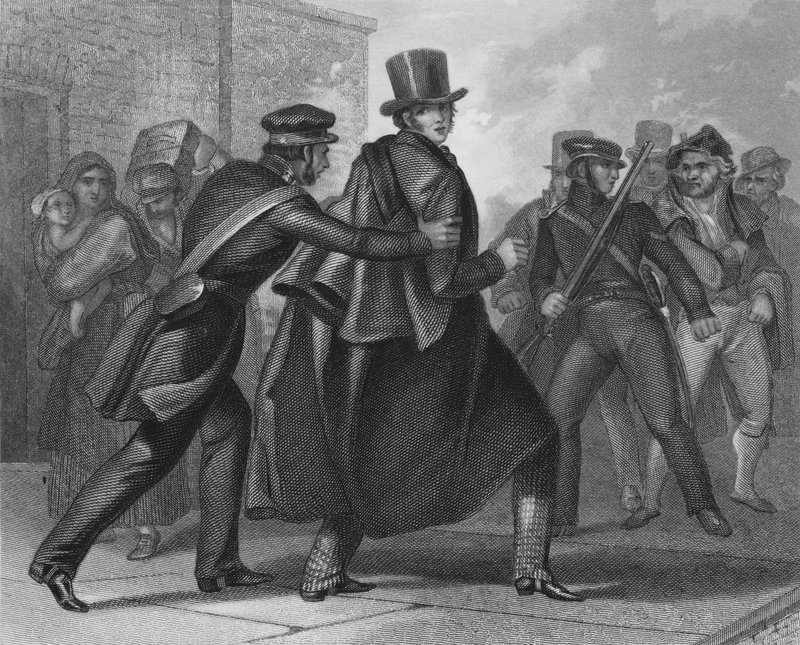 Arrestering av den irländska nationalistiska politiska ledaren William Smith OBrien, 1848 av Henry after Warren