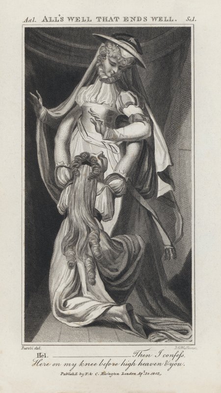 Illustration till Shakespeares Allt är väl som slutar bra (gravyr) av Henry  Fuseli