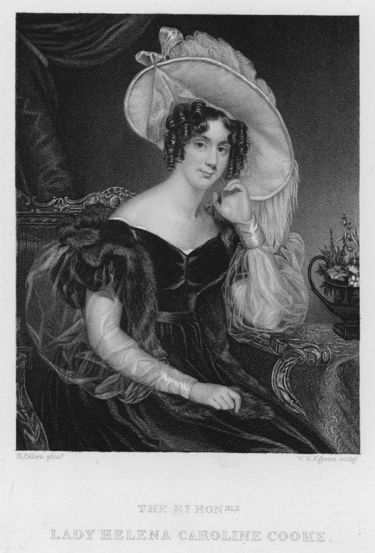 Lady Helena Caroline Cooke (gravyr) av Henry (after) Collen