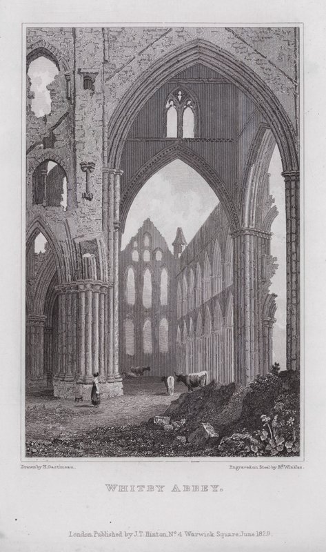 Whitby Abbey (gravyr) av Henry (after) Gastineau