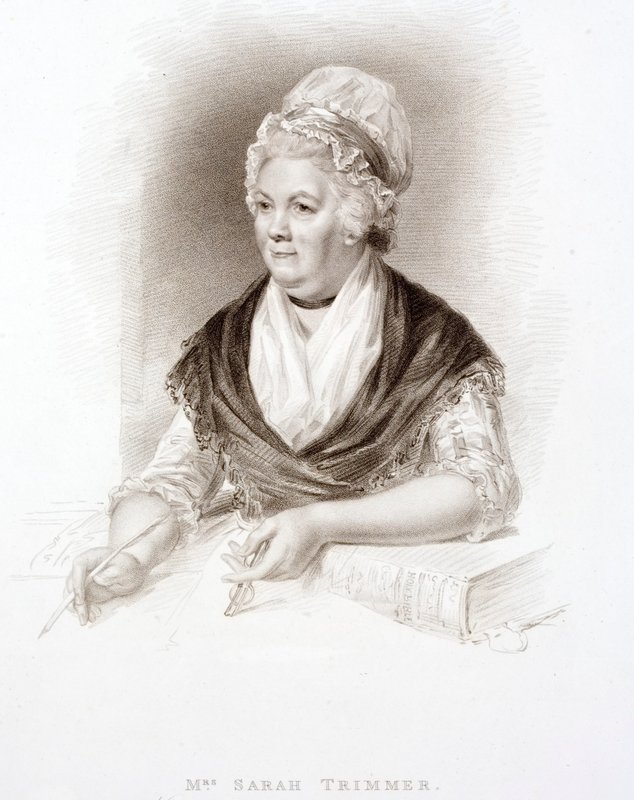 Sarah Trimmer, brittisk barnförfattare (gravyr) av Henry (after) Howard