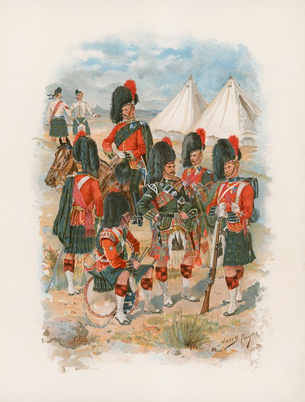 42nd Royal Highlanders, The Black Watch (kromolit) av Henry A. Payne