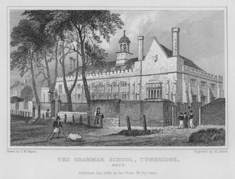 The Grammar School, Tunbridge, Kent (gravyr) av Henry Adlard