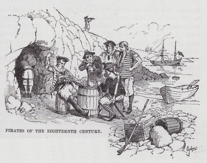 Pirates of the artonde århundradet (gravyr) av Henry Alexander (after) Ogden