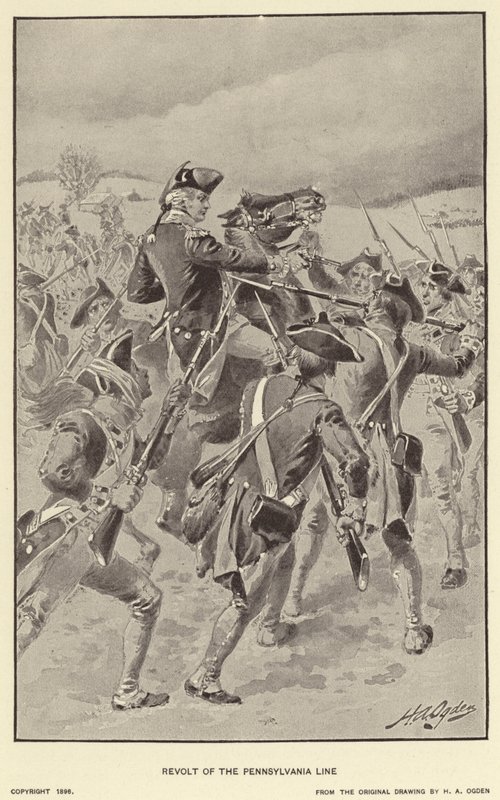 Revolt of the Pennsylvania Line (litho) av Henry Alexander (after) Ogden