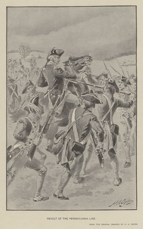 Revolt of the Pennsylvania Line (litho) av Henry Alexander (after) Ogden