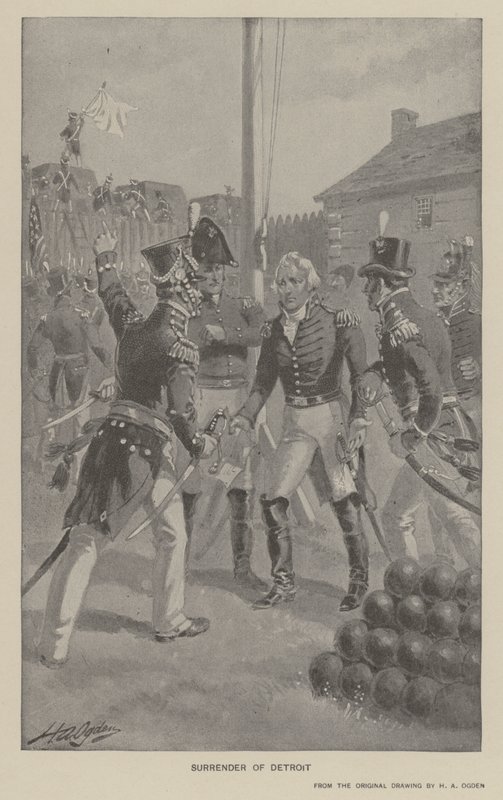 Surrender of Detroit (litho) av Henry Alexander (after) Ogden