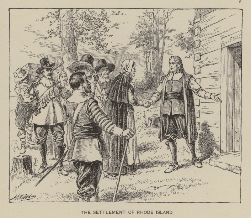 Bosättningen Rhode Island (litho) av Henry Alexander (after) Ogden