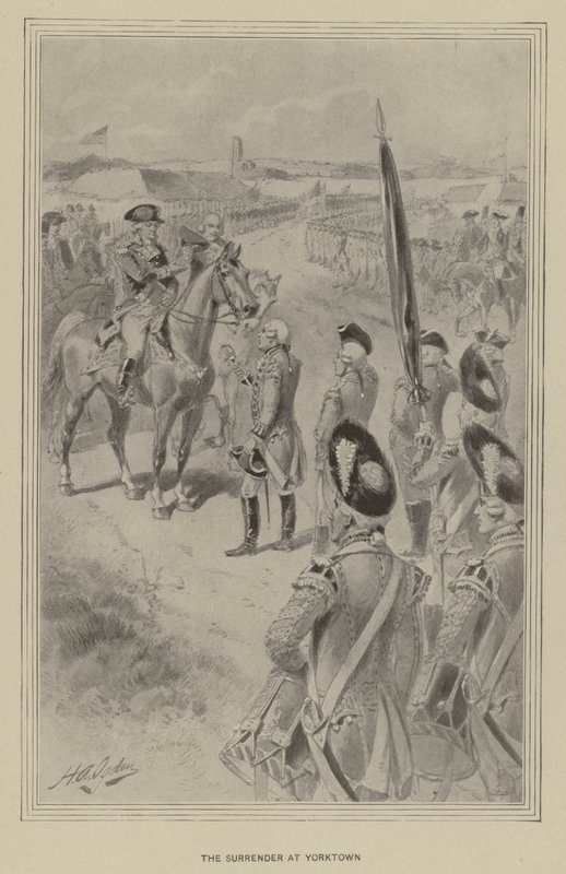 Överlämnandet i Yorktown (litho) av Henry Alexander (after) Ogden