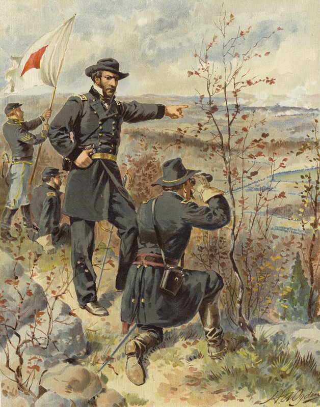 Sherman vid Kenesaw Mountain, 4 oktober 1864 av Henry Alexander Ogden