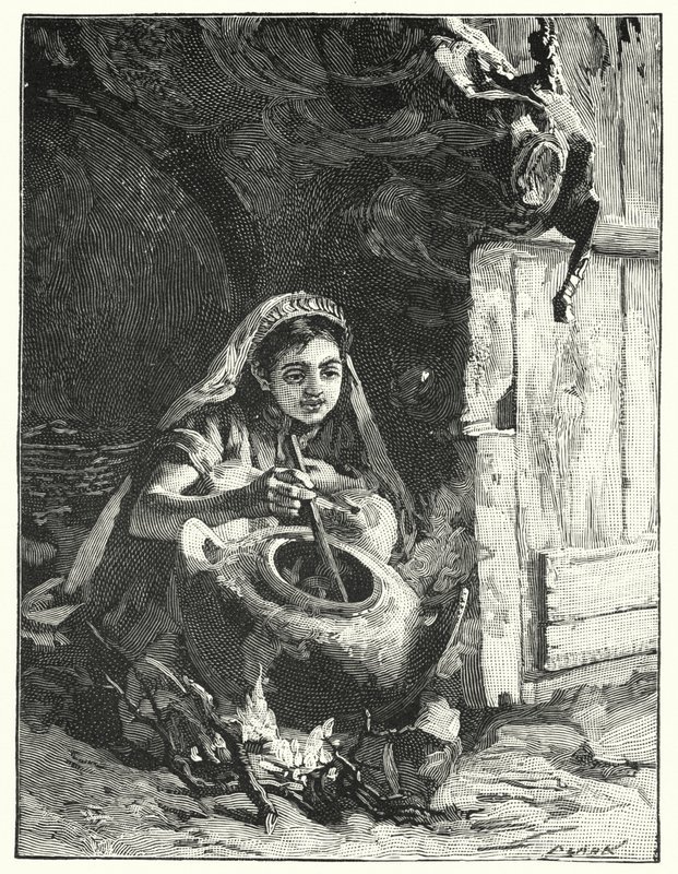 En sjudande gryta eller kallron (litho) av Henry Andrew Harper