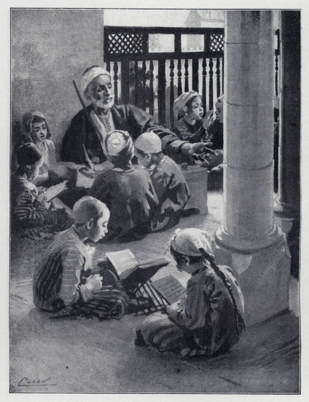 En österländsk skolmästare (litho) av Henry Andrew Harper