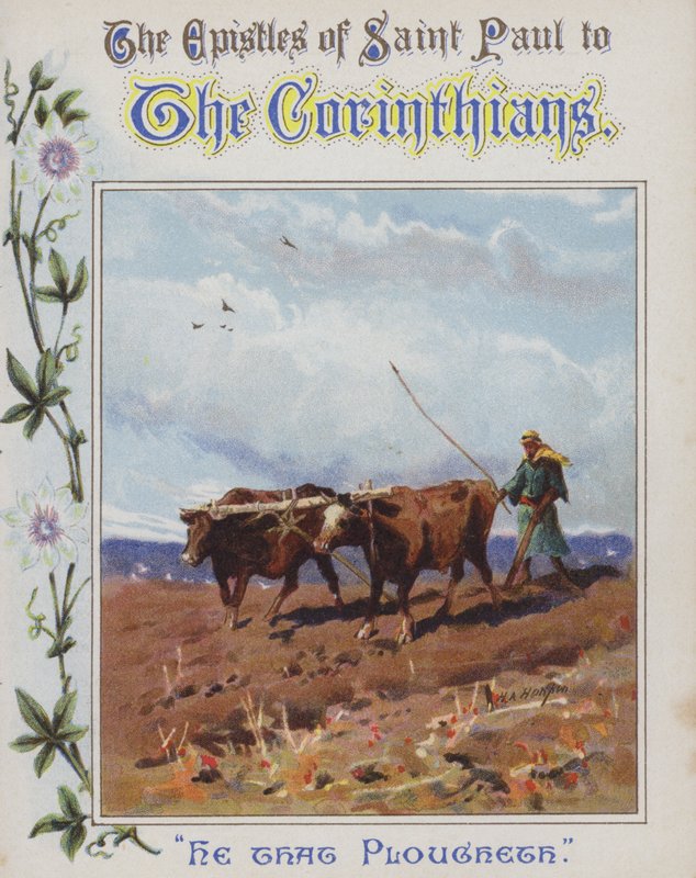 Den som plöjer (chromolitho) av Henry Andrew Harper