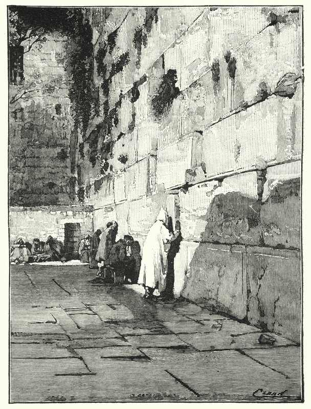 Judarnas klagoplats, Jerusalem (litho) av Henry Andrew Harper