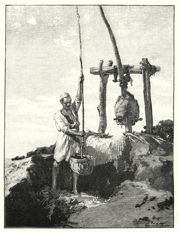 Metod för att dra vatten i öst (litho) av Henry Andrew Harper