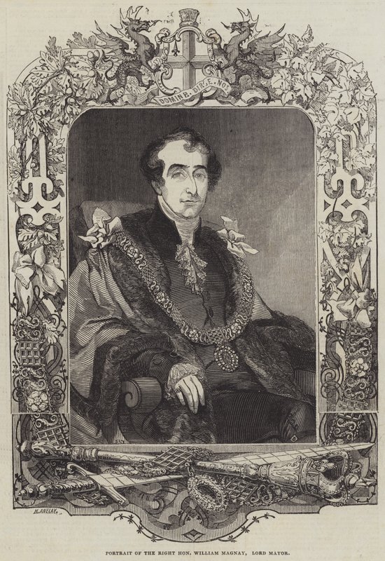 Porträtt av den högra ärade William Magnay, borgmästare av Henry Anelay