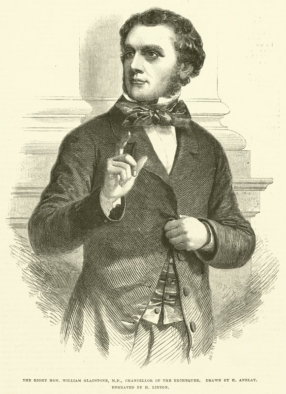 Rätten ärade William Gladstone, MP, finansminister av Henry Anelay