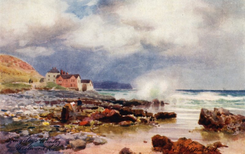Stranden, Westward Ho! (färglitografi) av Henry B. (after) Wimbush