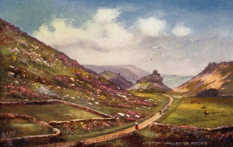 Klippornas dal (färglitografi) av Henry B. (after) Wimbush