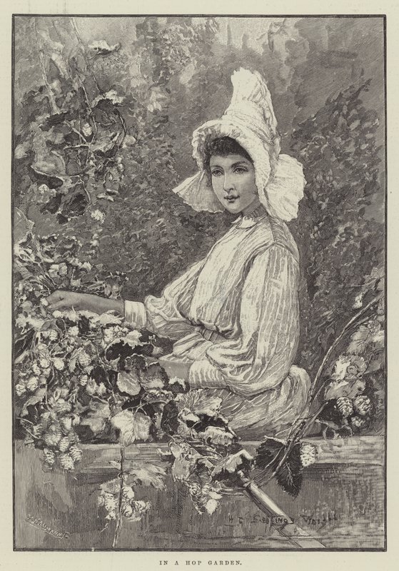I en humleträdgård av Henry Charles Seppings Wright