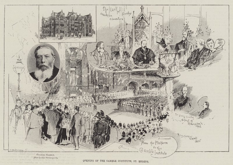 Invigning av Gamble Institute, St Helens av Henry Charles Seppings Wright