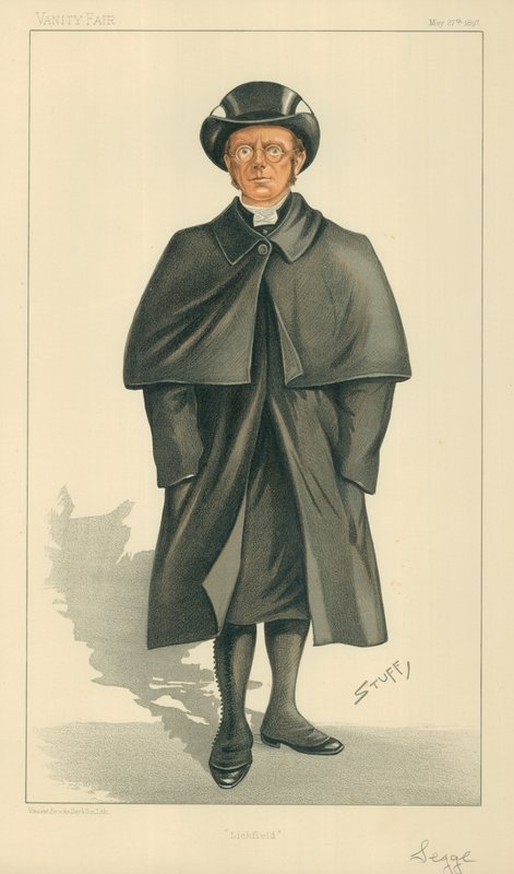 Biskopen av Lichfield, Lichfield, 27 maj 1897, Vanity Fair-tidning. av Henry Charles Seppings Wright