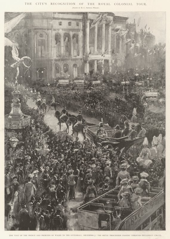 Stadens erkännande av Royal Colonial Tour av Henry Charles Seppings Wright